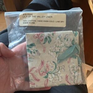 Floral Longaberger Cotton Liner —Lily of the Valley NIP